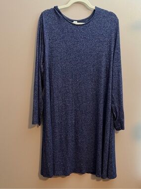 Old Navy Heather Navy Knit dress  with Crew Neck